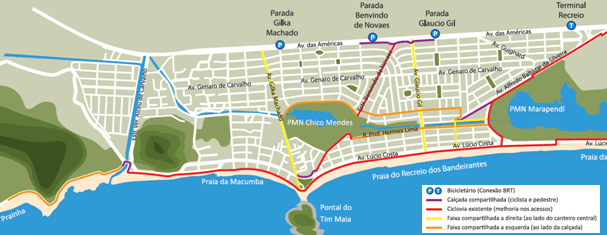 RÃ©sultat de recherche d'images pour "corredor Verde Marapendi- Chico Mendes- Prainha"